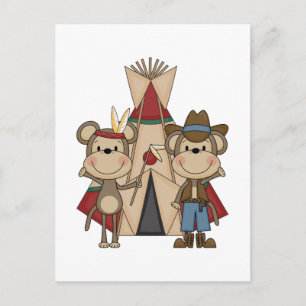 Monkeys Wild West Tshirts and Gifts Postcard