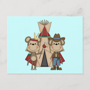 Monkeys Wild West Tshirts and Gifts Postcard