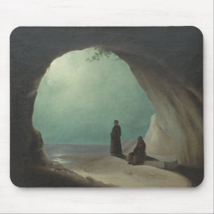 Monks in a Grotto (by Carl Blechen) Mouse Mat