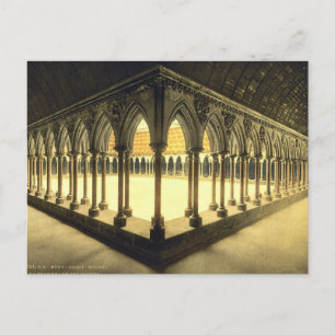 Monks' promenade, Mont St. Michel, France vintage Postcard