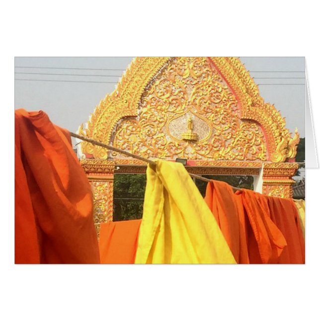 Monk's Robes Drying in Chiang Mai, Thailand (Front Horizontal)