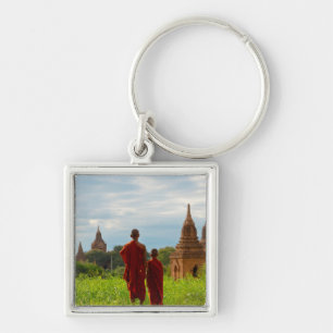 Monks with Ancient Temples Key Ring