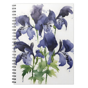 Monkshood - Watercolor flowers Notebook