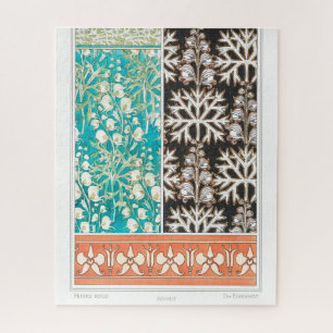 Monkshood wolfsbane plant art nouveau verneuil jigsaw puzzle