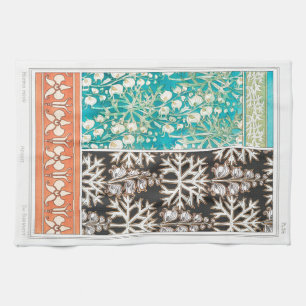 Monkshood wolfsbane plant art nouveau verneuil  tea towel