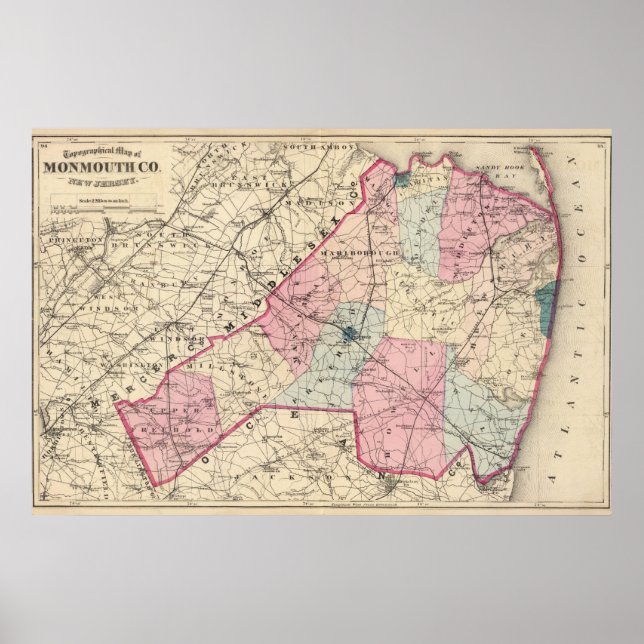 Monmouth County, NJ Poster (Front)