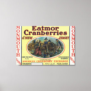 Monmouth Eatmor Cranberries Brand Label Canvas Print
