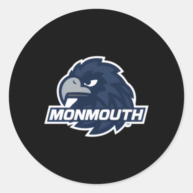 Monmouth Hawks Left Chest Icon Classic Round Sticker (Front)