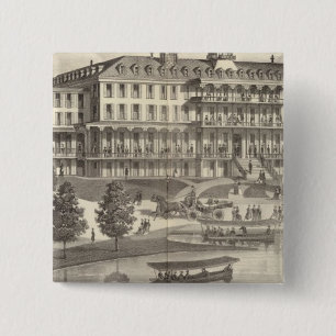 Monmouth House, Spring Lake Beach, New Jersey 15 Cm Square Badge