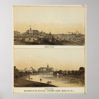 Monmouth House, Spring Lake, NJ Poster