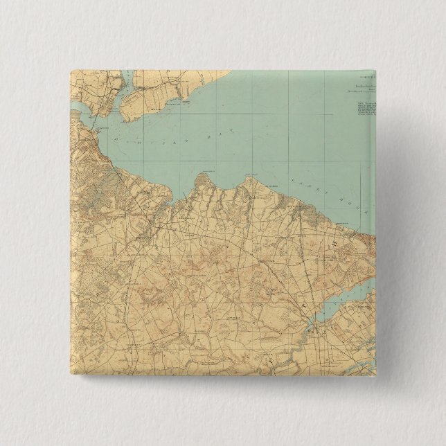 Monmouth Shore, New Jersey 15 Cm Square Badge (Front)