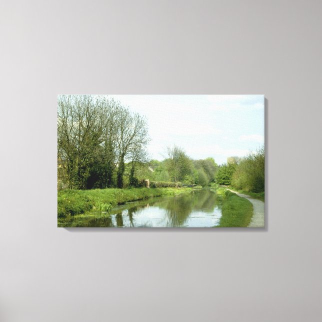 Monmouthshire and Brecon Canal (1980s) Canvas Print (Front)
