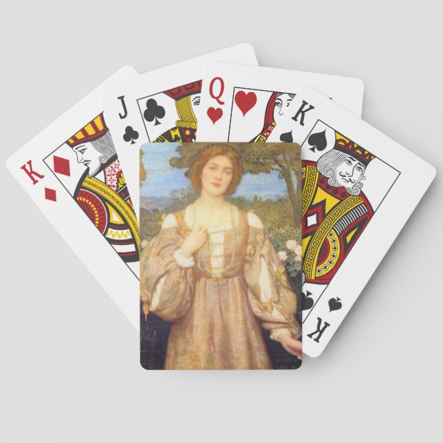 Monna Giovanna (by Edward Robert Hughes) Playing Cards (Back)