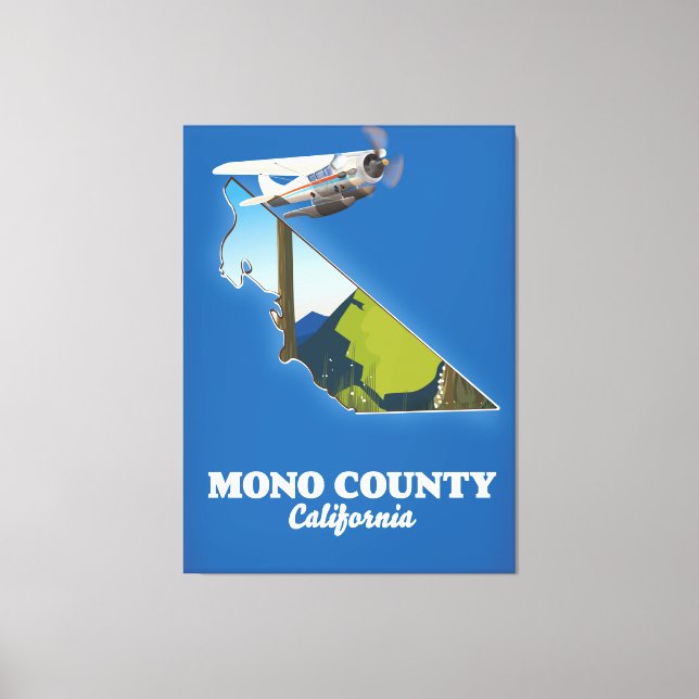 Mono County California map Canvas Print (Front)