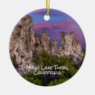 Mono Lake and Tufa Towers on the South Shore Ceramic Tree Decoration