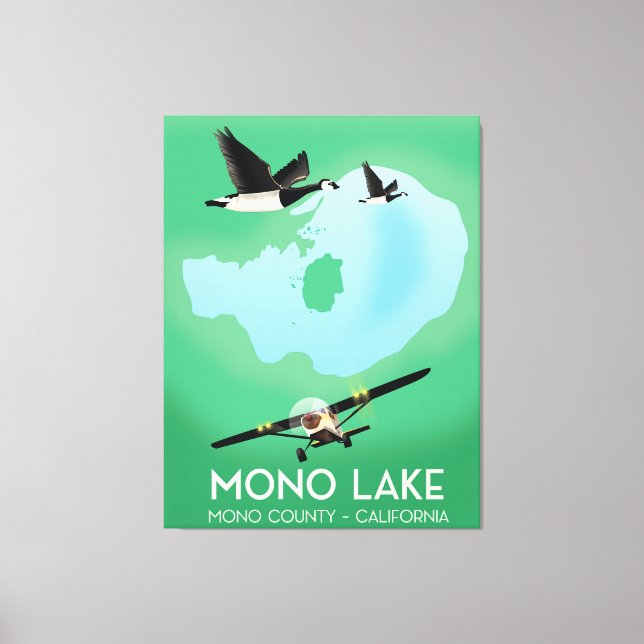 Mono Lake,Mono County, California travel poster Canvas Print (Front)