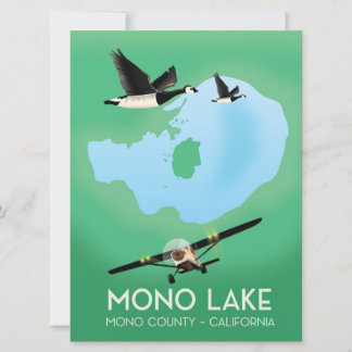 Mono Lake,Mono County, California travel poster Invitation