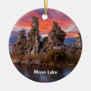 Mono Lake Sunset Ceramic Tree Decoration