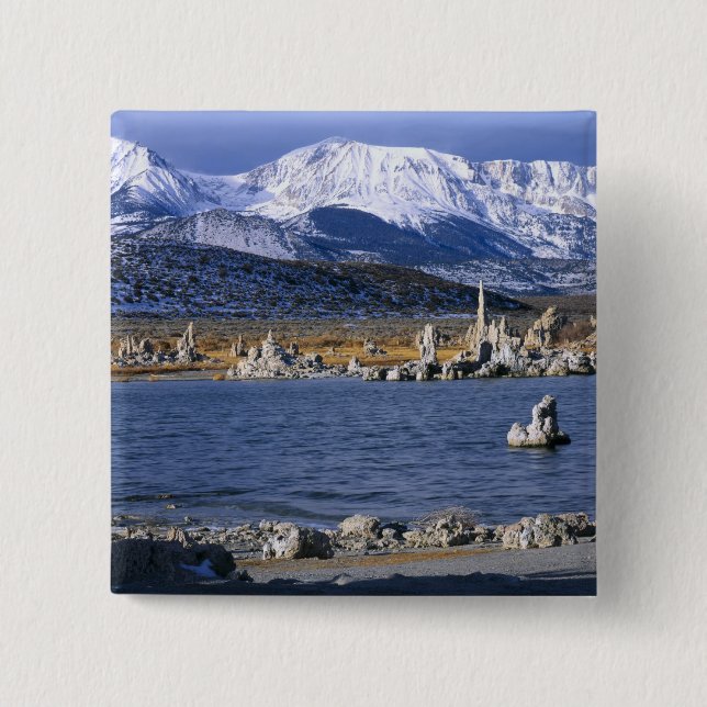MONO LAKE TUFA STATE NATURAL RESERVE, 15 CM SQUARE BADGE (Front)