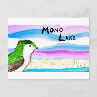 mono lake violet gree swallow postcard