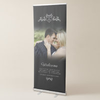 Mono leaves wedding photo heart