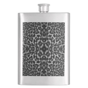 Mono leopard skin fur pattern flask