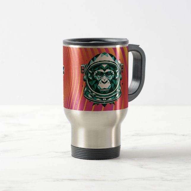 Mono Mug – Monkey Astronaut Travel Mug for Coffee (Front Right)