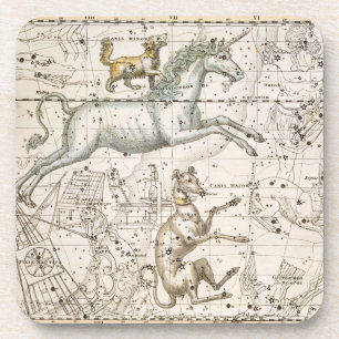 Monoceros, from 'A Celestial Atlas', pub. in 1822 Coaster