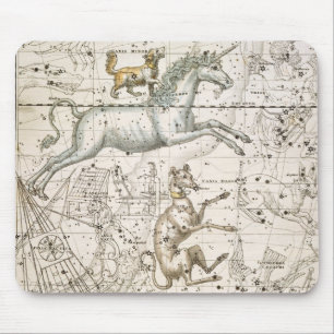 Monoceros, from 'A Celestial Atlas', pub. in 1822 Mouse Mat