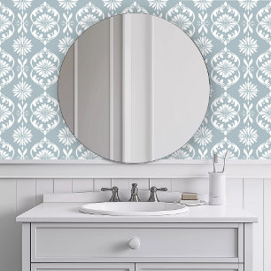 Monochromatic Blue Geometric Wallpaper