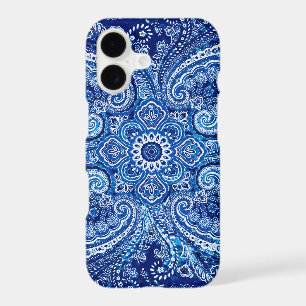 Monochromatic Blue Paisley Motif