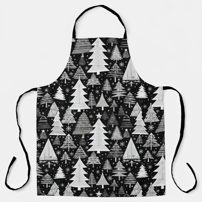 Monochromatic Christmas Apron (Front)