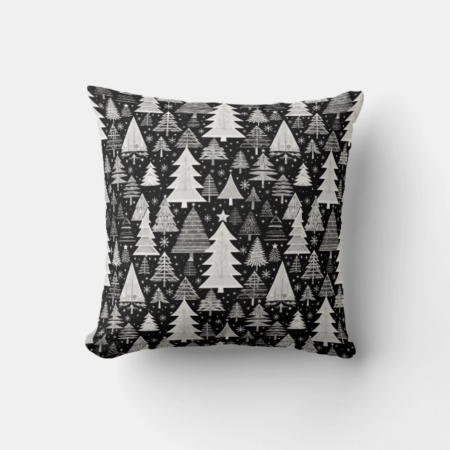 Monochromatic Christmas Cushion (Front)