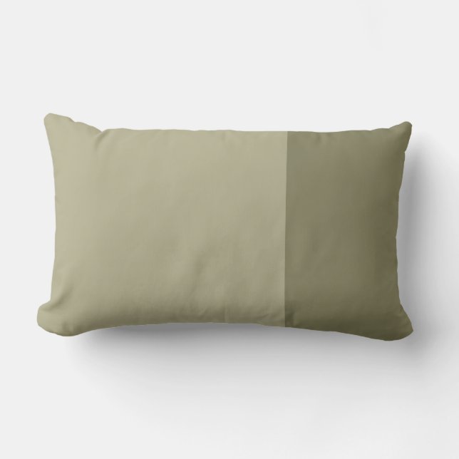 Monochromatic Colour Block Sage Green Outdoor Lumbar Cushion (Front)