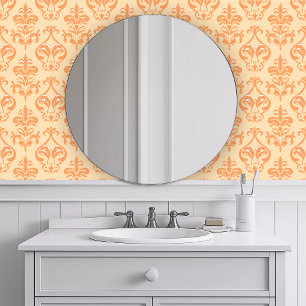 Monochromatic Decorative Orange Wallpaper