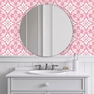 Monochromatic Decorative Pink Wallpaper