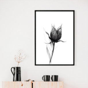 Monochromatic Flower Art Print