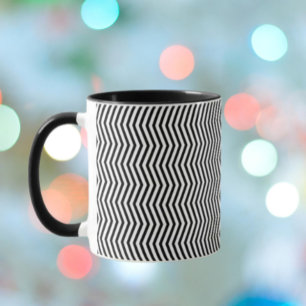 Monochromatic Geometric Lines Combo Mug