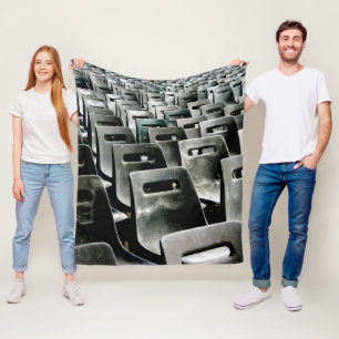 Monochromatic Grey Chairs Fleece Blanket