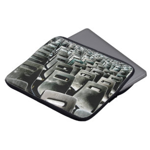 Monochromatic Grey Chairs  Laptop Sleeve