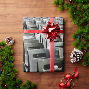 Monochromatic Grey Chairs Wrapping Paper