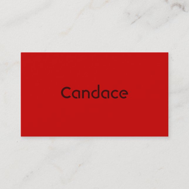 Monochromatic in Cinnamon Business Card (Front)