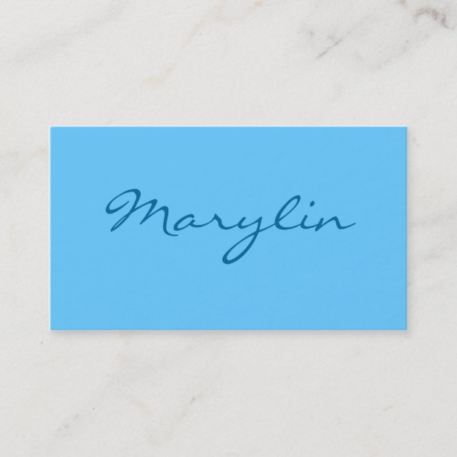 Monochromatic in Cotton Candy Blue Business Card (Front)