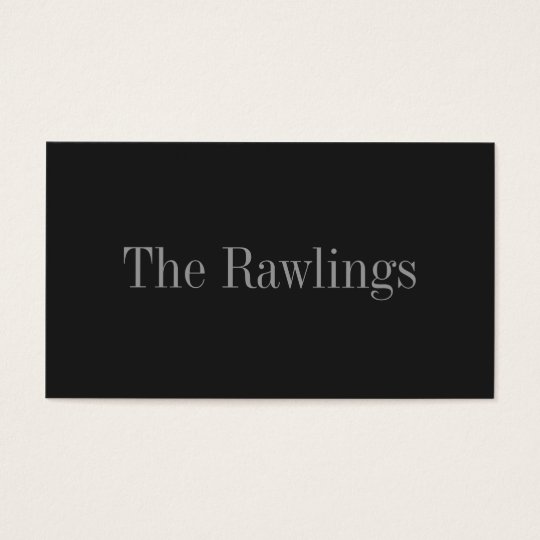 Monochromatic in Liquorice Business Card