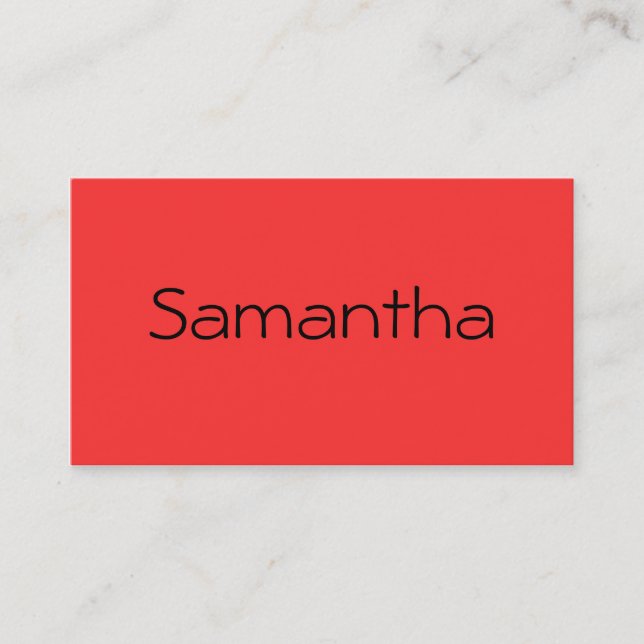 Monochromatic in Red Grapefruit Business Card (Front)
