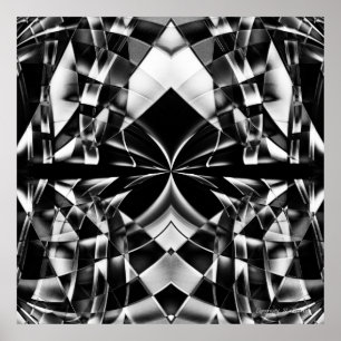 Monochromatic Kaleidoscope Poster