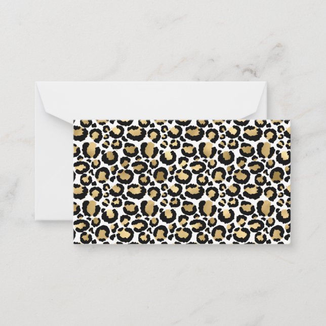 Monochromatic Leopard Spots Wild Glam Fashionable Card (Front)