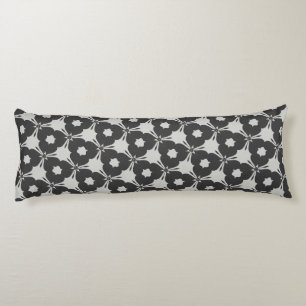 Monochromatic Modern Shapes Geometrical Pattern Body Cushion