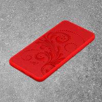 Monochromatic Red Swirl Monogram