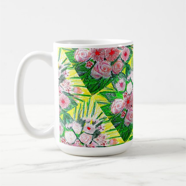 Monochromatic, Rosas, Dianthus caryophyllus,  Gerb Coffee Mug (Left)